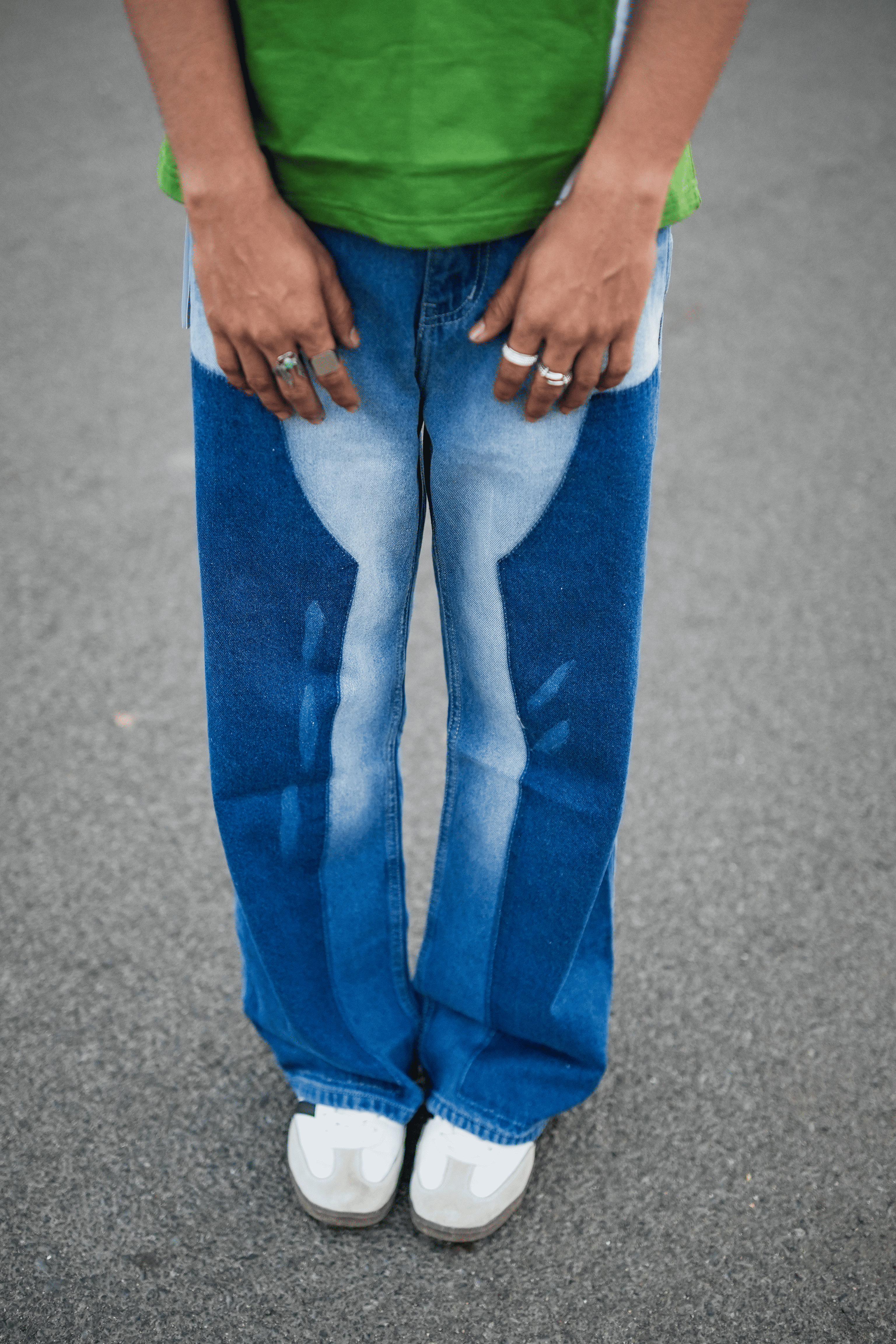 DEAZY Drift Panel Denim — Dual Wash Baggy Fit