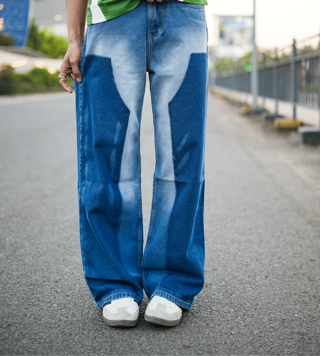 DEAZY Drift Panel Denim — Dual Wash Baggy Fit
