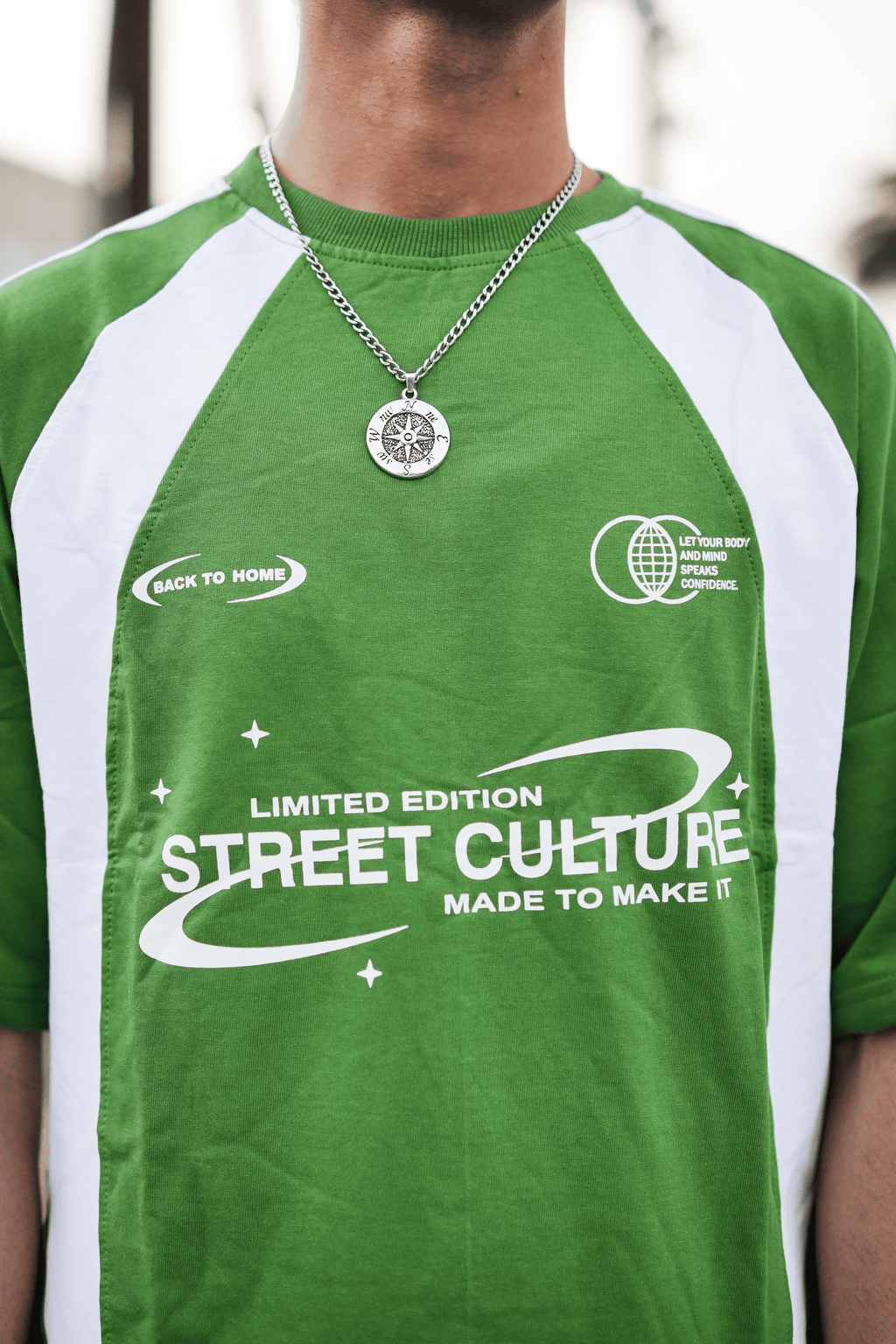 DEAZY Street Culture Tee — Green Panel Graphic
