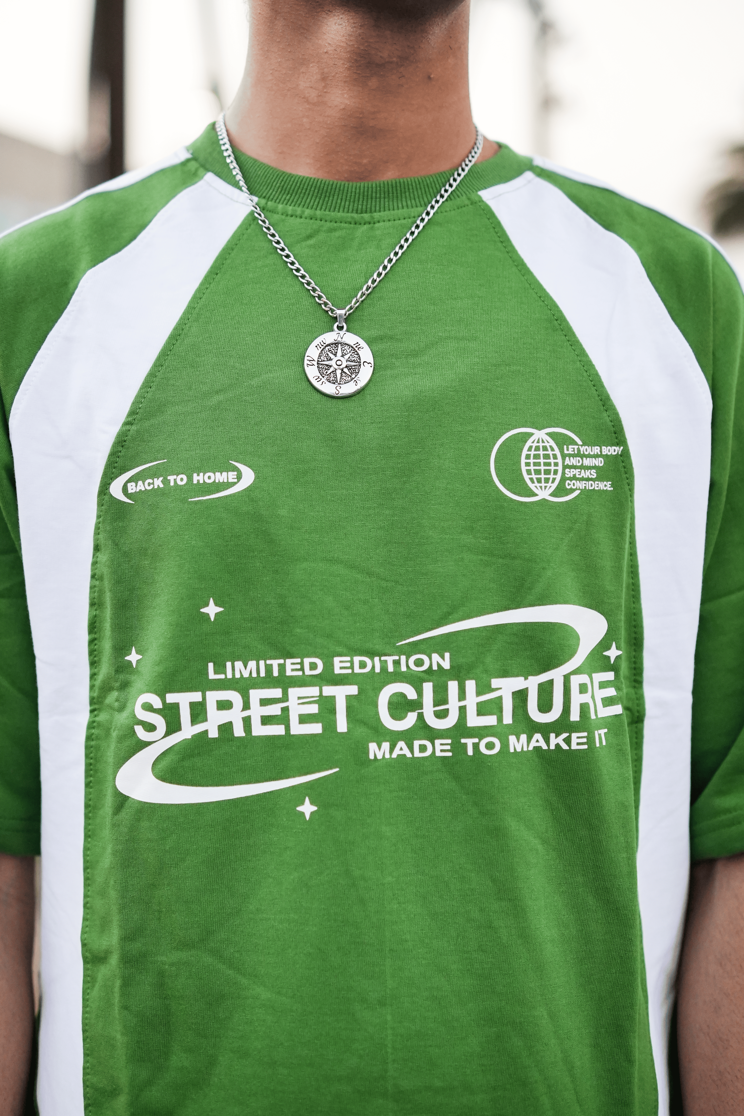 DEAZY Street Culture Tee — Green Panel Graphic