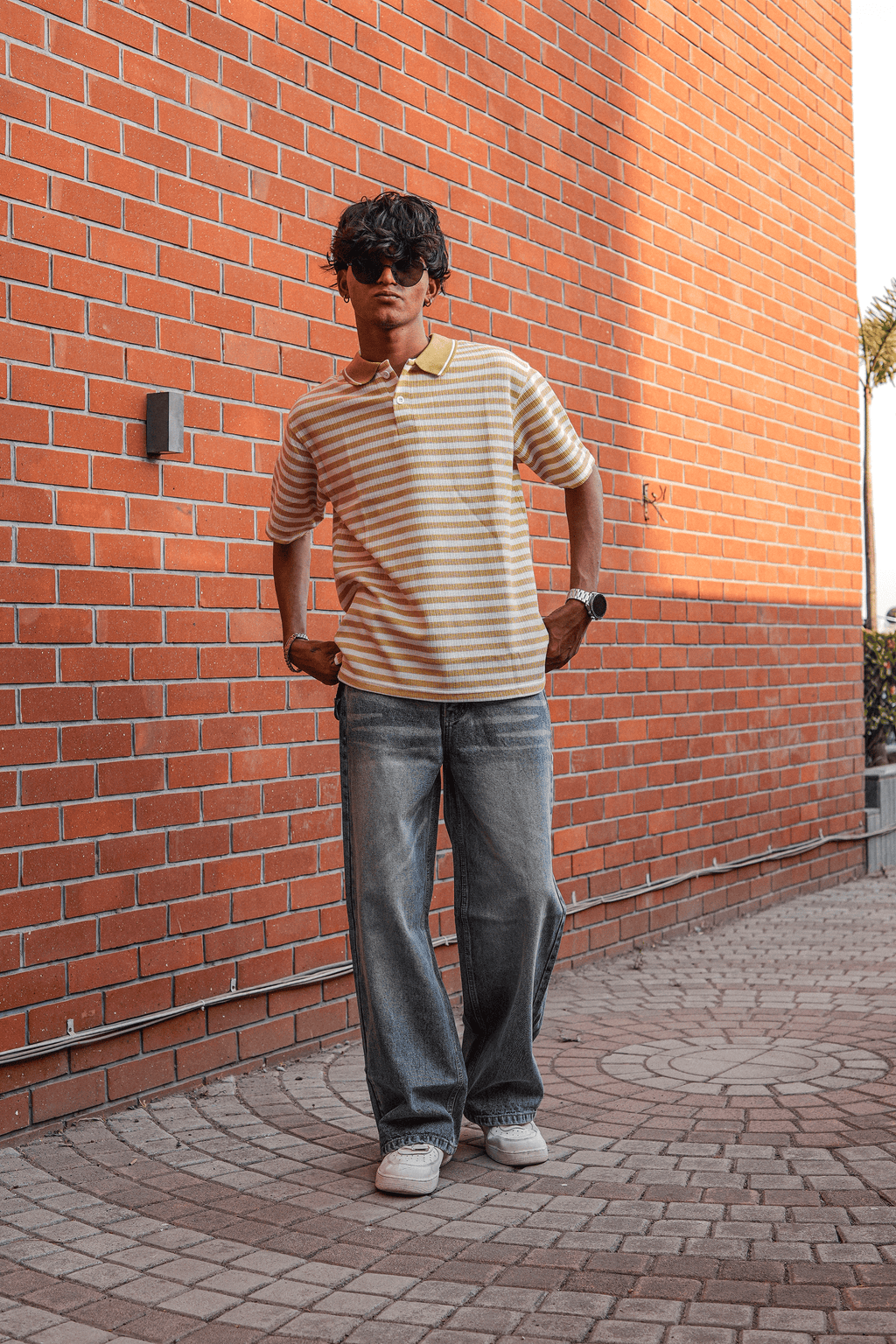 DEAZY Old Money Combo — Striped Polo & Classic Denim