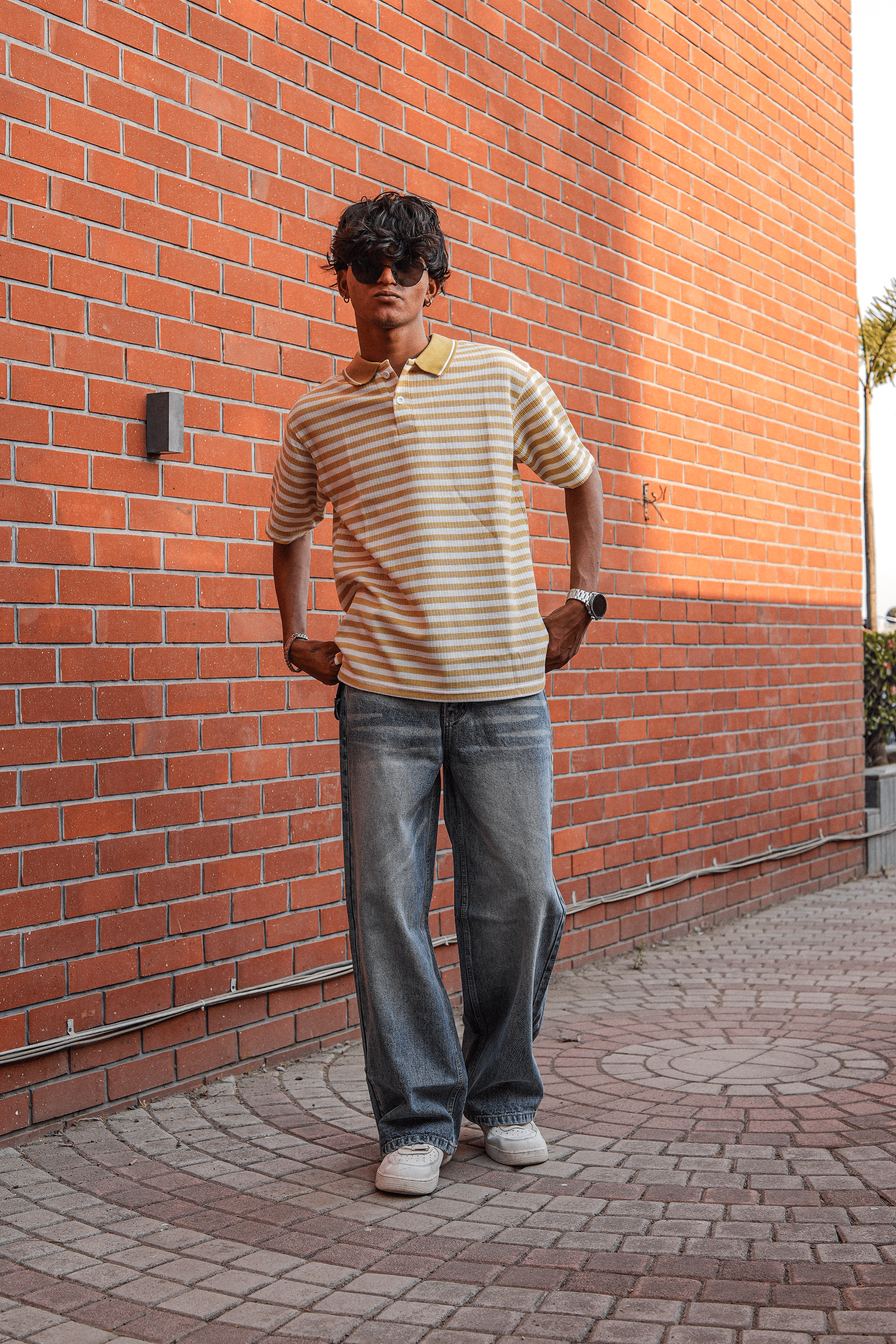 DEAZY Old Money Combo — Striped Polo & Classic Denim