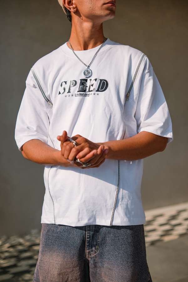 DEAZY Speed Graphic Oversized Tee